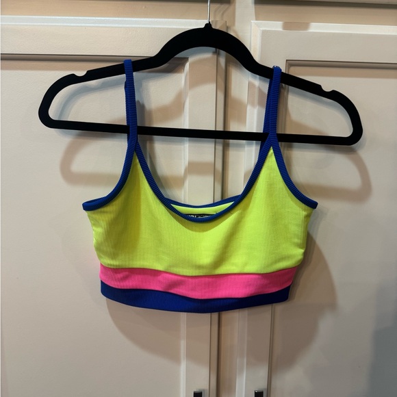 Beach Riot Neon Blue and Pink Activewear Set - Picture 2 of 7